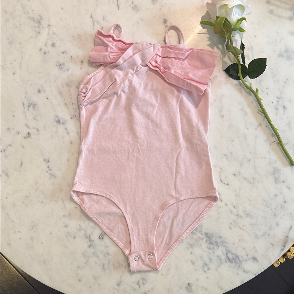 Zara Light Pink Kids Bodysuit with Bow Accent